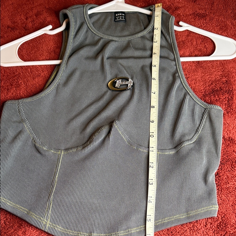 SHEIN Gray Ribbed Top - Picture 5 of 5